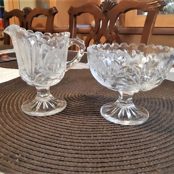 Other - Crystal Creamer and Sugar bowl